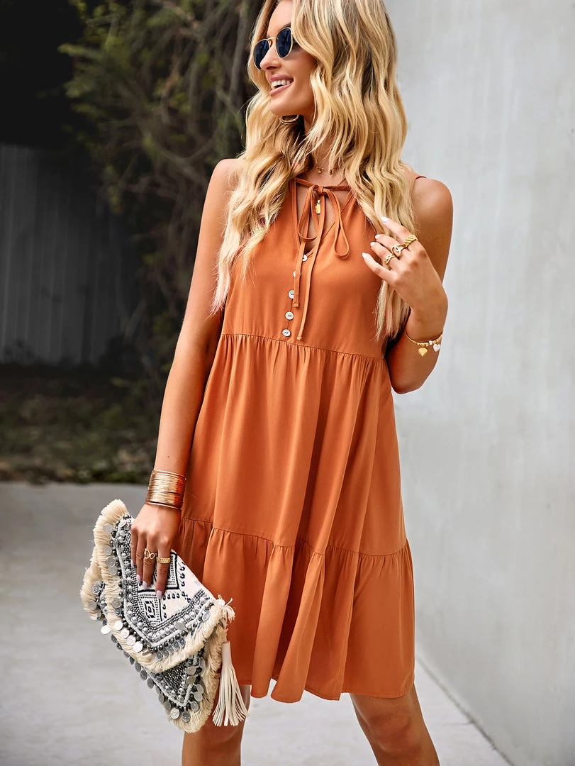 DY New In Clothing MARITA DRESS - ORANGE 1 DY New In Clothing MARITA DRESS - ORANGE