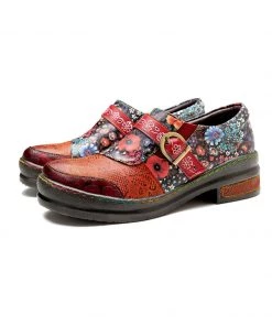 SOFFIA | Genuine Leather Floral Boho Genuine Sneakers