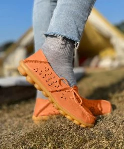 ATC Side Tie Laser Cut Round-Toe Loafers - MAMA LOVE