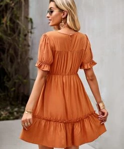 DY GEORGIANA DRESS - ORANGE 7 DY GEORGIANA DRESS - ORANGE