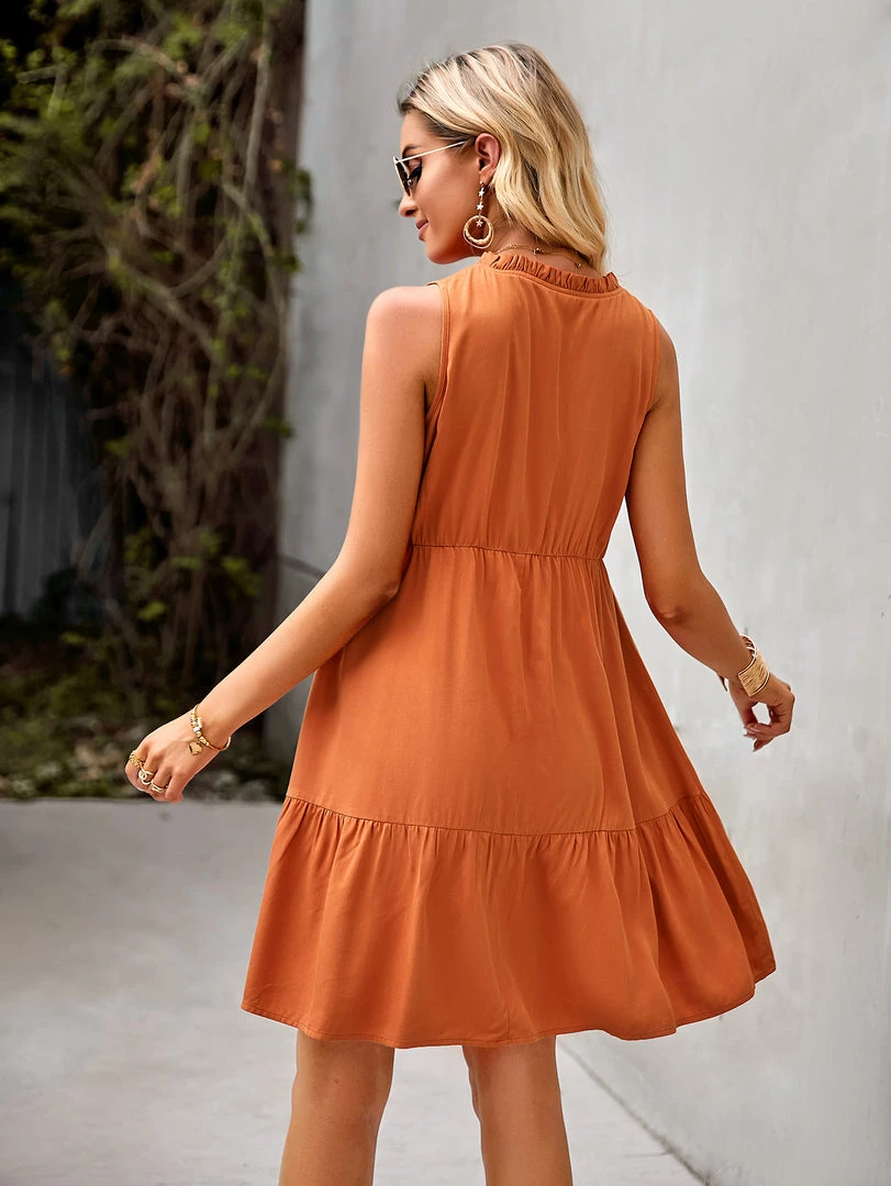DY New In Clothing MARITA DRESS - ORANGE 3 DY New In Clothing MARITA DRESS - ORANGE