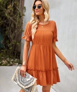 DY GEORGIANA DRESS - ORANGE 8 DY GEORGIANA DRESS - ORANGE