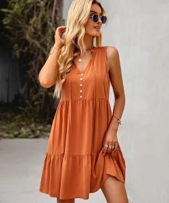 DY New In Clothing MARITA DRESS - ORANGE 8 DY New In Clothing MARITA DRESS - ORANGE