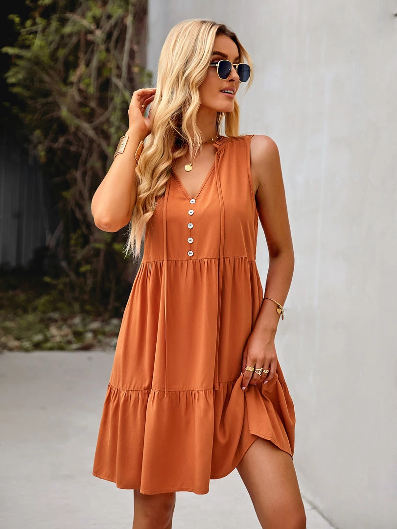 DY New In Clothing MARITA DRESS - ORANGE 4 DY New In Clothing MARITA DRESS - ORANGE