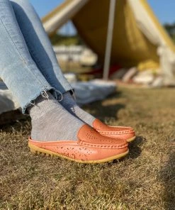 ATC Laser Cut Out Mules Loafers - Women