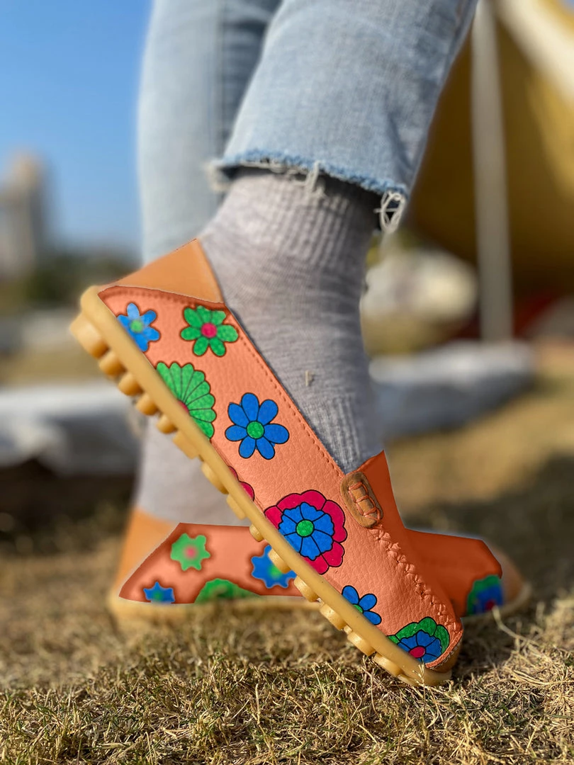 ATC Floral Print-Accent Leather Loafers - MAMA LOVE 14 ATC Floral Print-Accent Leather Loafers - MAMA LOVE