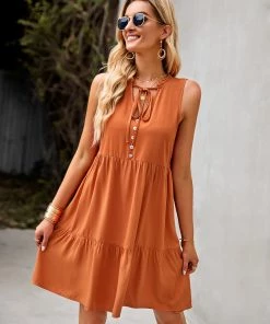 DY New In Clothing MARITA DRESS - ORANGE 9 DY New In Clothing MARITA DRESS - ORANGE