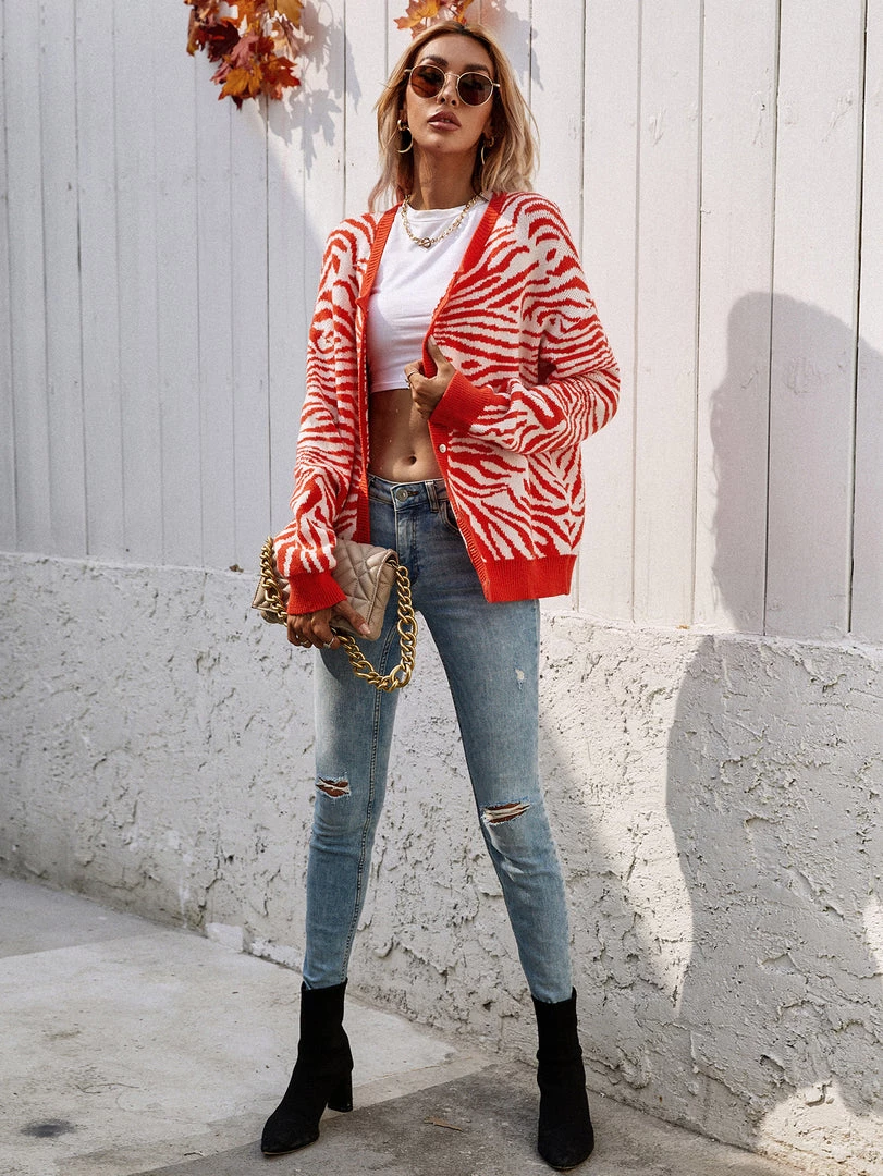 MY NEW ARRIVALS Smaibulun | Tiger Year Animal Patterned Knit Cardigan - Orange 5 MY NEW ARRIVALS Smaibulun | Tiger Year Animal Patterned Knit Cardigan - Orange