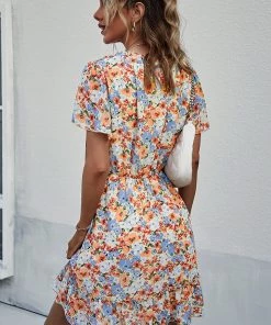 DY LUISA Floral Print Mini Dress - Orange 11 DY LUISA Floral Print Mini Dress - Orange