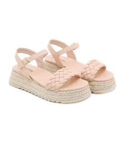 SIKETU | BRAIDED STRAP PEACH ESPADRILLE SANDAL