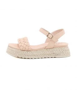 SIKETU | BRAIDED STRAP PEACH ESPADRILLE SANDAL