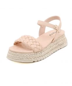 SIKETU | BRAIDED STRAP PEACH ESPADRILLE SANDAL