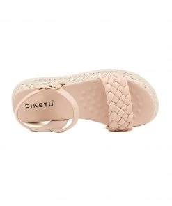 SIKETU | BRAIDED STRAP PEACH ESPADRILLE SANDAL