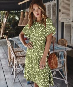 DY BRONWYN DRESS - PEAR PRINT New In Clothing