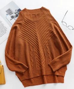 MY Smaibulun | Persimmon Shoulder Cut-Out Knit Sweater New In Clothing