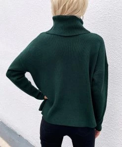 MY Smaibulun | Pine Green Oversized Collar Turtleneck Knit Sweater 15 MY Smaibulun | Pine Green Oversized Collar Turtleneck Knit Sweater