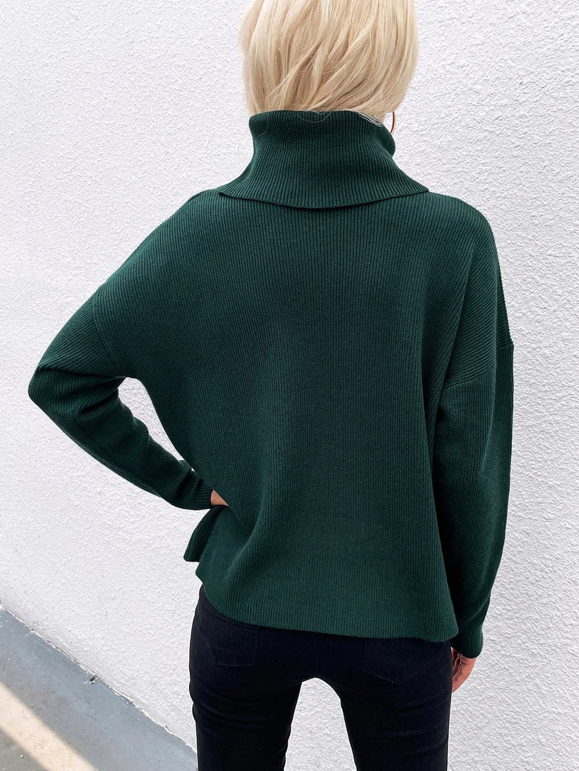 MY Smaibulun | Pine Green Oversized Collar Turtleneck Knit Sweater 8 MY Smaibulun | Pine Green Oversized Collar Turtleneck Knit Sweater