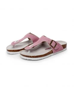 GLF Maibulun | Pink Suede T-Strap Leather Sandal