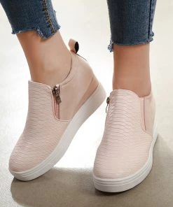 HT Hi-top Contrast Croc-Embossed Sneaker - EN BLOOM Sneaker & Athletic