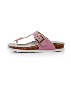 GLF Maibulun | Pink Suede T-Strap Leather Sandal