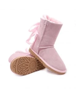 XH New In Shoes SMAIBULUN UGG™ | Back Ribbon Double-Bow Suede Boots