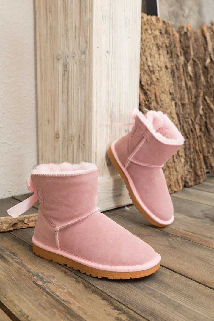 XH SMAIBULUN UGG™ | Ribbon Butterfly Bow-Back Faux Fur-Lined Suede Boots New In Shoes 10 XH SMAIBULUN UGG™ | Ribbon Butterfly Bow-Back Faux Fur-Lined Suede Boots New In Shoes