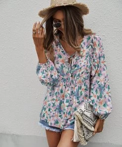 DY NEW ARRIVALS DUA LIPA FLORAL TOP - PINK