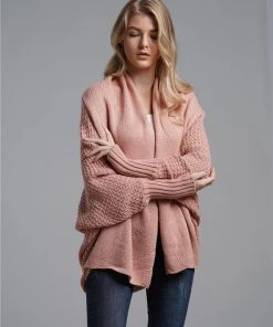 MY Smaibulun | Pink Batwing Loose Fit Cardigan