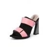 Jady Rose NEW ARRIVALS JadyRose | Faux Fur Back Heel Peep-Toe Sandal - Pink