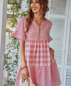 DY GENISTA French Doll Mini Dress - Pink