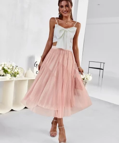DY ELISHEBA PRINCESS SKIRT - SALMON PINK