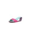 Jady Rose JadyRose | Open Twisted-Heel Leather Slide Sandal - Rose