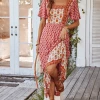 DY ISABELLA BOHO MAXI DRESS - ROUGE PINK
