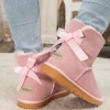 XH SMAIBULUN UGG™ | Ribbon Butterfly Bow-Back Faux Fur-Lined Suede Boots New In Shoes