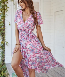 DY BABYLONIA MIDI DRESS - PINK PRINT