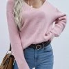 MY Smaibulun | Pink Marjorie V-neck Knit Sweater