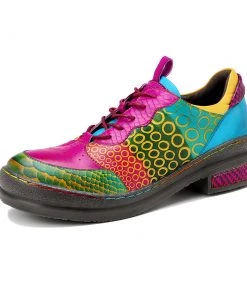 Pink Your Eye Floral Leather Oxford - Soffia