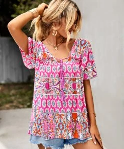 DY DOMO BOHO TOP - PINK New In Clothing