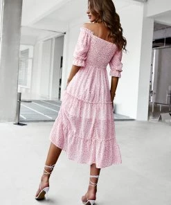 DY NEW ARRIVALS LAURISA MIDI DRESS - PINK 8 DY NEW ARRIVALS LAURISA MIDI DRESS - PINK