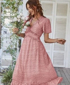 DY ROSALINDA MIDI DRESS - PINK