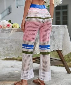 MY NEW ARRIVALS BEE CROCHET WIDE LEG PANTS - PINK 8 MY NEW ARRIVALS BEE CROCHET WIDE LEG PANTS - PINK