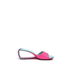 Jady Rose JadyRose | Open Twisted-Heel Leather Slide Sandal - Rose