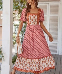 DY ISABELLA BOHO MAXI DRESS - ROUGE PINK 8 DY ISABELLA BOHO MAXI DRESS - ROUGE PINK