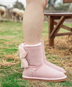 XH SMAIBULUN UGG™ | Back Woollen Bow Suede Boots – Dusty Pink 11 XH SMAIBULUN UGG™ | Back Woollen Bow Suede Boots – Dusty Pink