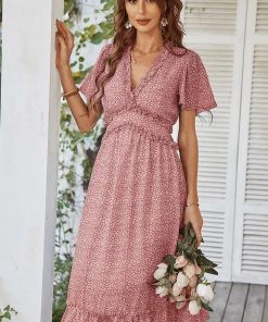 DY ROSALINDA MIDI DRESS - PINK