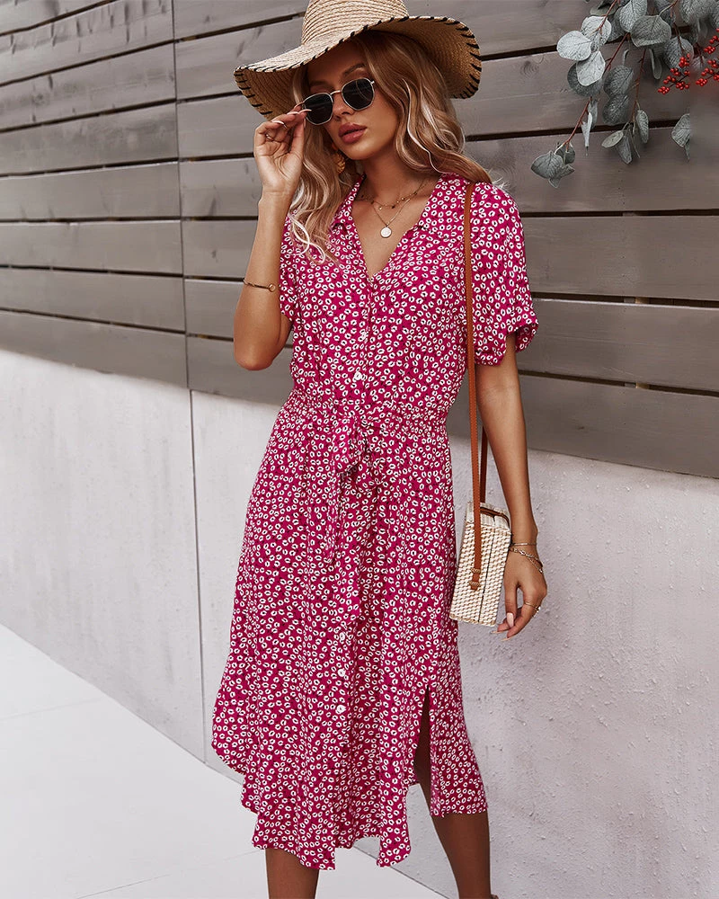 DY New In Clothing LORRIE SHIRT MIDI DRESS - PINK 4 DY New In Clothing LORRIE SHIRT MIDI DRESS - PINK