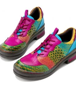 Pink Your Eye Floral Leather Oxford - Soffia