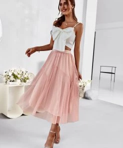 DY ELISHEBA PRINCESS SKIRT - SALMON PINK