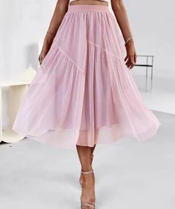 DY BASA MIDI SKIRT - BABY PINK NEW ARRIVALS