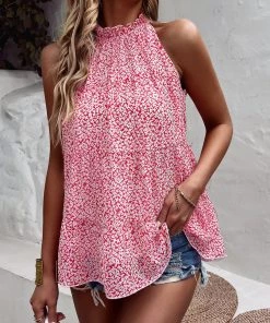 DY MOLLIE TOP - PINK PRINT New In Clothing